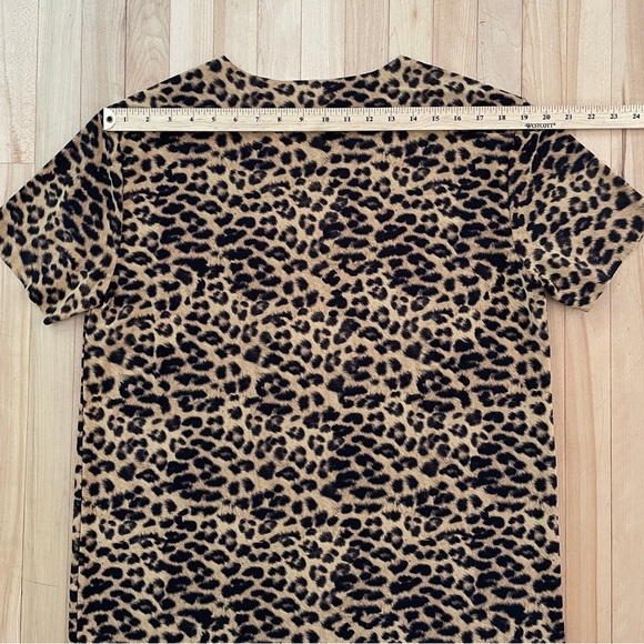 Norma Kamali Leopard Print T-Shirt Dress - Sz S (36) - Picture 13 of 14